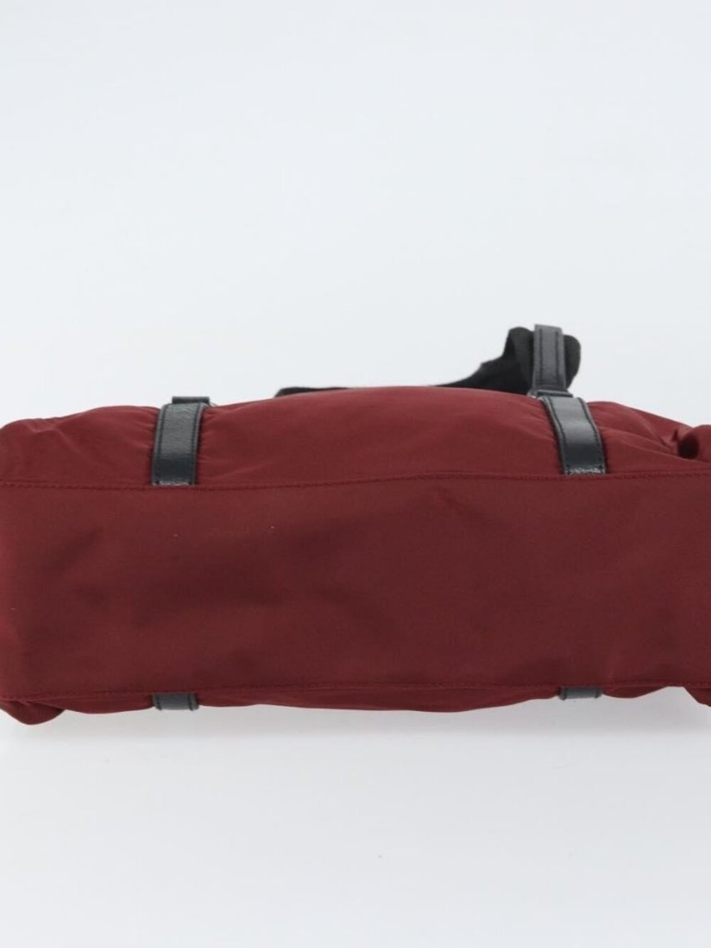 PRADA Hand Bag Nylon Bordeaux Silver Auth am10143 - Picture 6 of 16